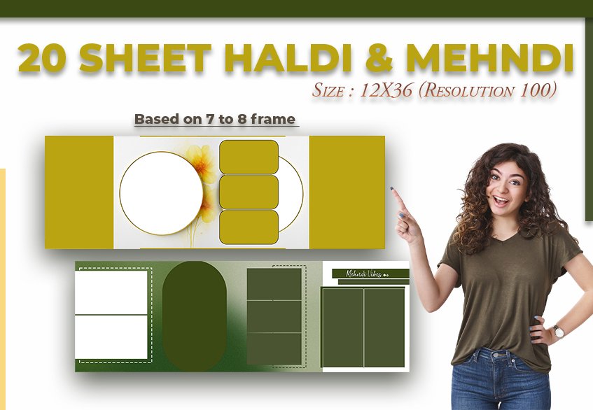 20 Sheet 12X36 Haldi & Mehndi Special
