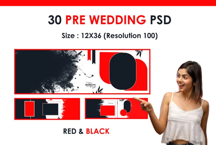 30 Sheet 12X36 Creative Pre Wedding PSD